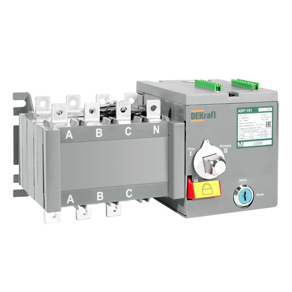 Ввод резерва автоматический DEKraft АВР АВР-101 4п 63А 5кА с моторным приводом
