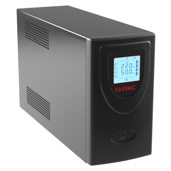 ИБП ДКС Info LCD линейно-интерактивный 2000ВА/1200Вт 2х9Ач Schuko 2шт IEC C13 2шт USB RJ45