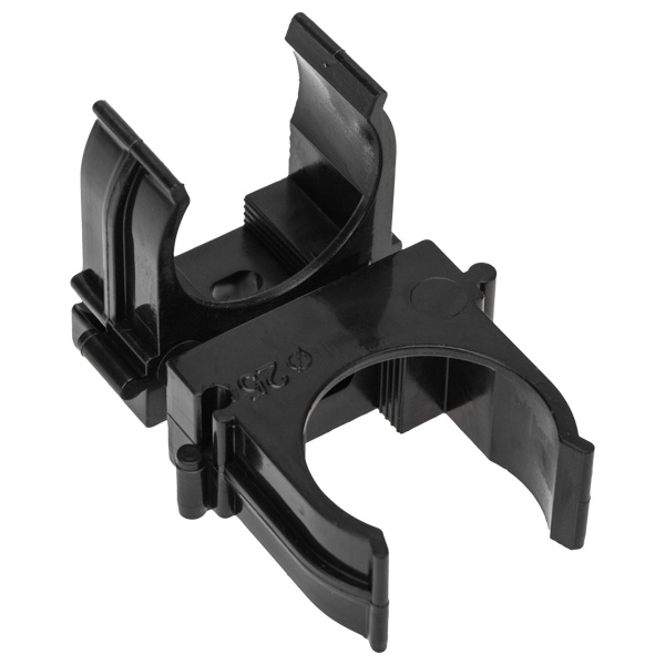 Крепеж-клипса Rexant для труб под монтажный пистолет в п/э d25 [упак.50шт] черная