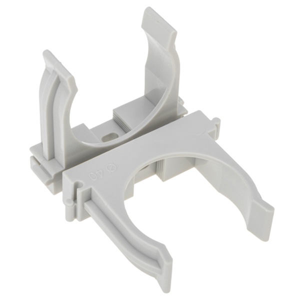 Крепеж-клипса Rexant для труб под монтажный пистолет в п/э d40 [упак.25шт] серая