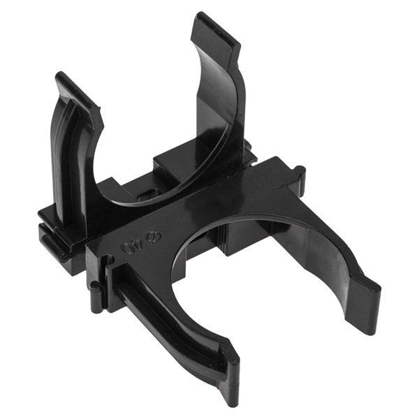 Крепеж-клипса Rexant для труб под монтажный пистолет в п/э d40 [упак.25шт] черная