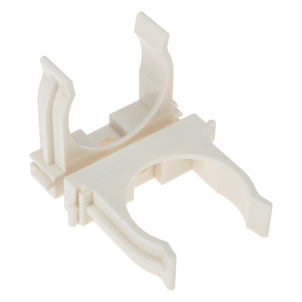 Крепеж-клипса Rexant для труб под монтажный пистолет в п/э d40 [упак.25шт] белая