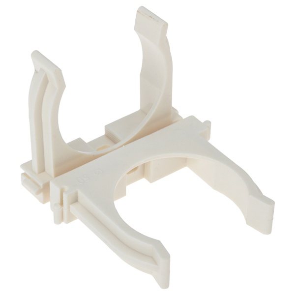 Крепеж-клипса Rexant для труб под монтажный пистолет в п/э d50 [упак.25шт] белая