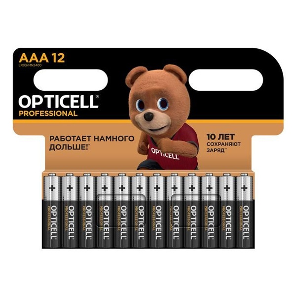 Батарейка AAA Opticell Professional LR03 MN2400 1,5V алкалиновая (упаковка 12шт) 6911332392227