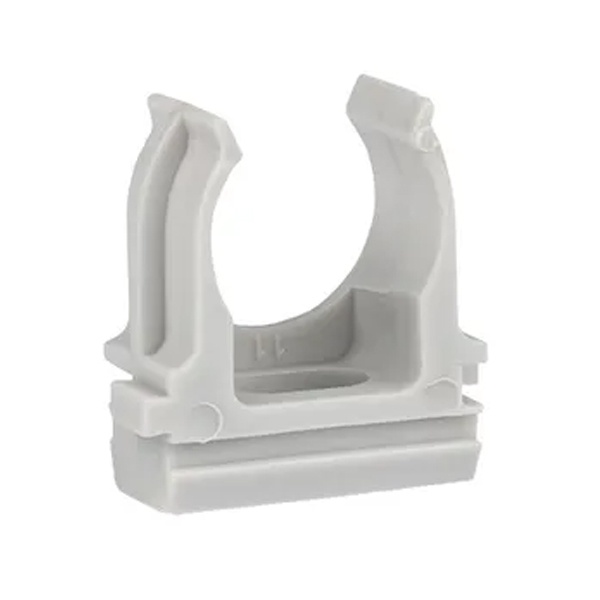 Крепеж-клипса EKF для труб и гофры Plast 16 мм серая [уп.100шт]