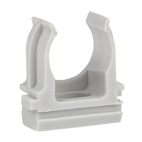 Крепеж-клипса EKF для труб и гофры Plast 20 мм серая [уп.100шт]