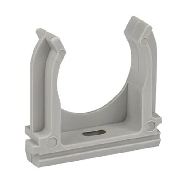 Крепеж-клипса EKF для труб и гофры Plast 25 мм серая [уп.100шт]