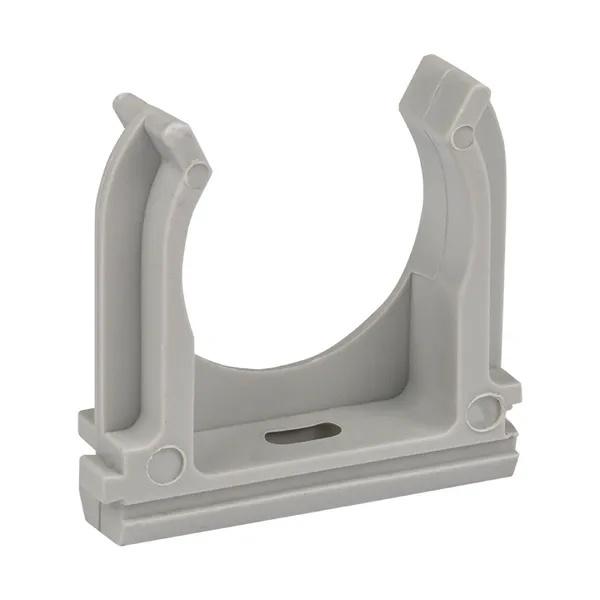 Крепеж-клипса EKF для труб и гофры Plast 40 мм серая [уп.30шт]