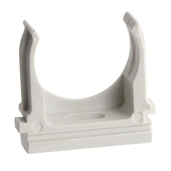 Крепеж-клипса EKF для труб и гофры Plast 50 мм серая [уп.20шт]