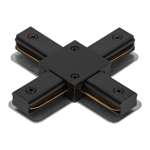 Коннектор ЭРА TR-1PA-СX-BK X-образный для однофазного шинопровода черный