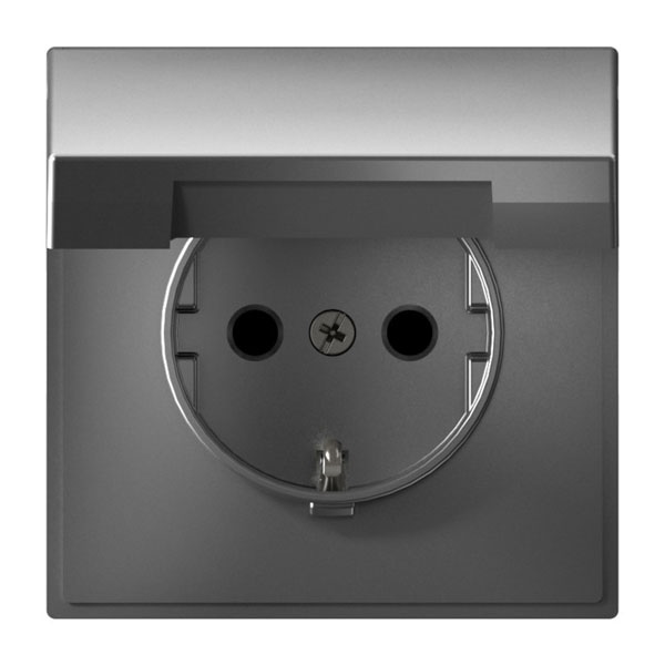 Розетка SE ArtGallery 2P+E 16А быстрозажимные клеммы шторки крышка IP20 сталь