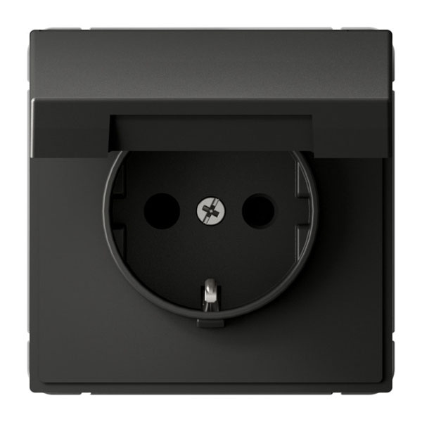 Розетка SE ArtGallery 2P+E 16А быстрозажимные клеммы шторки крышка IP20 базальт