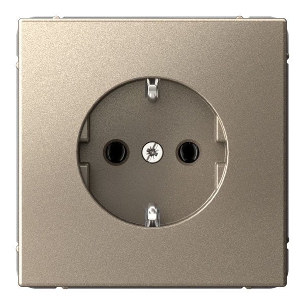 Розетка SE ArtGallery 2P+E 16А быстрозажимные клеммы шампань