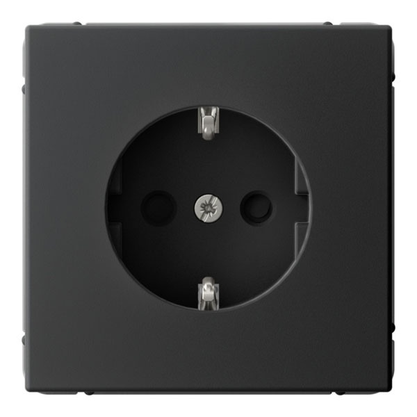 Розетка SE ArtGallery 2P+E 16А быстрозажимные клеммы шторки карбон