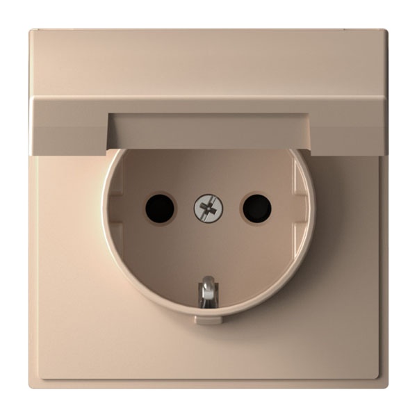 Розетка SE ArtGallery 2P+E 16А быстрозажимные клеммы шторки крышка IP20 песочный