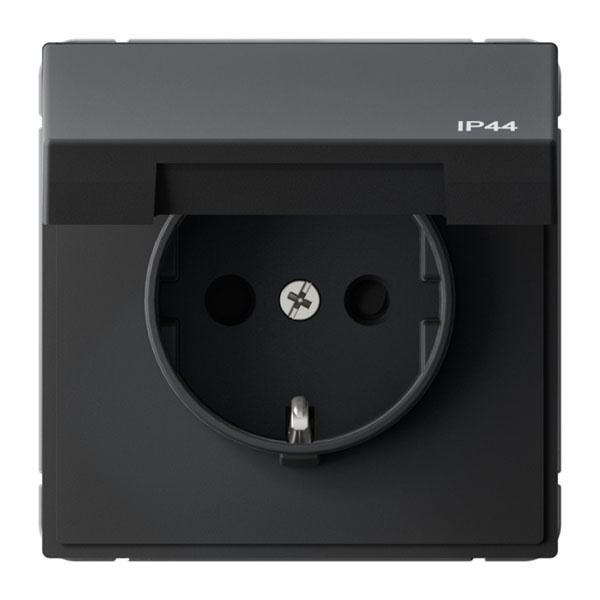 Розетка SE ArtGallery 2P+E 16А быстрозажимные клеммы шторки крышка IP44 карбон