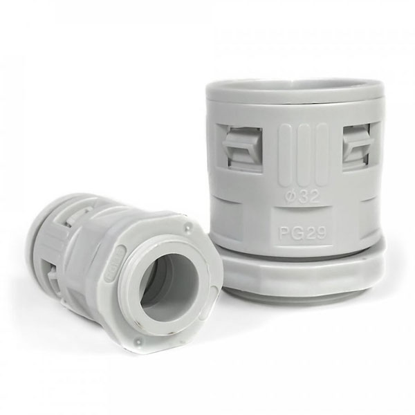 Муфта вводная Промрукав для гофрированных труб 32мм ВМ-ГТ-32 серая