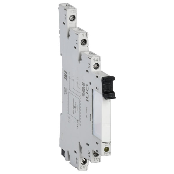 Реле интерфейсное ONI (ИЭК) ORK с розеткой 6A 1НО/НЗ 24В DC