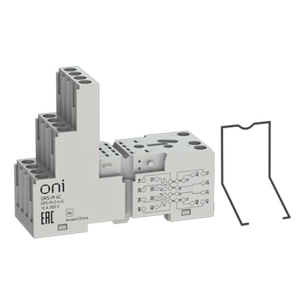 Розетка ONI (ИЭК) трехъярусная ORS-M для реле ORM 2НО/НЗ