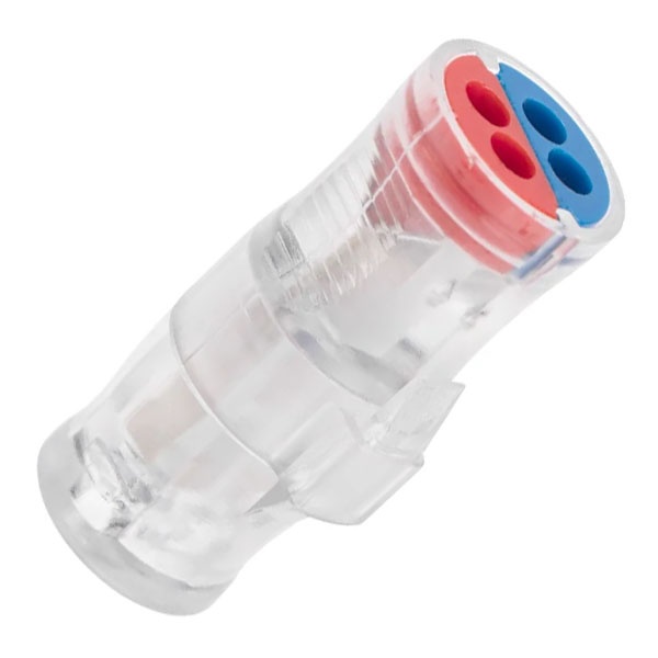 Экспресс-клемма СМК 2273-2x2R проходная разъемная 2 полюса 2х2-проводная 0,5-2,5мм2 (50 шт/уп)