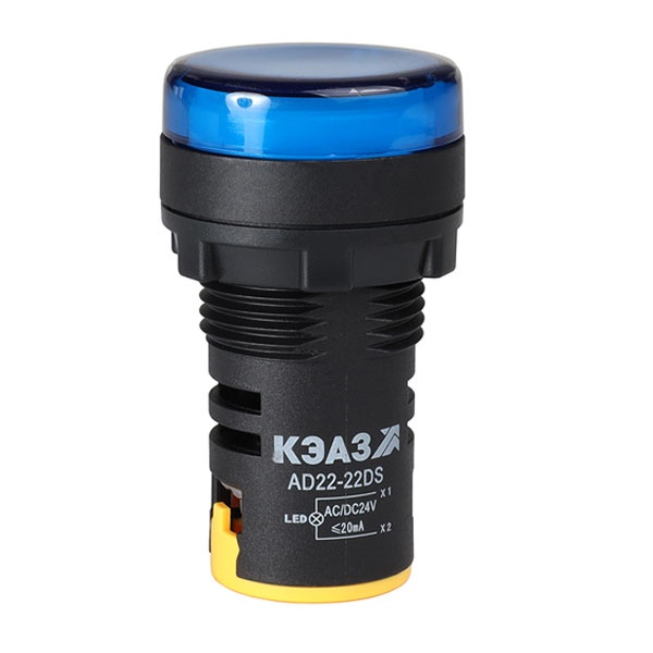 Лампа КЭАЗ AD22DS LED матрица 22мм 230В AC синяя