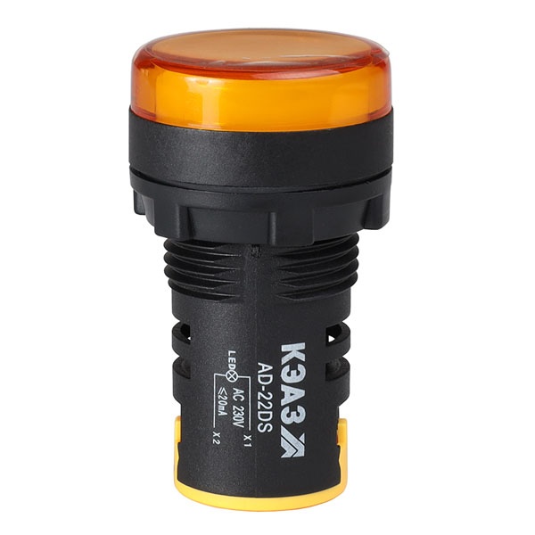 Лампа КЭАЗ AD22DS LED матрица 22мм 24В AC/DC желтая