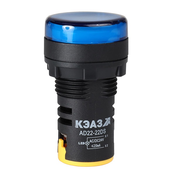 Лампа КЭАЗ AD22DS LED матрица 22мм 24В AC/DC синяя