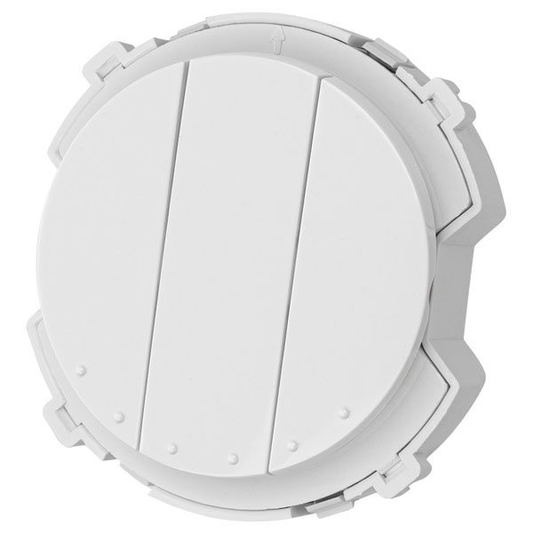 Выключатель трехклавишный TDM Байкал 16А 250В белый