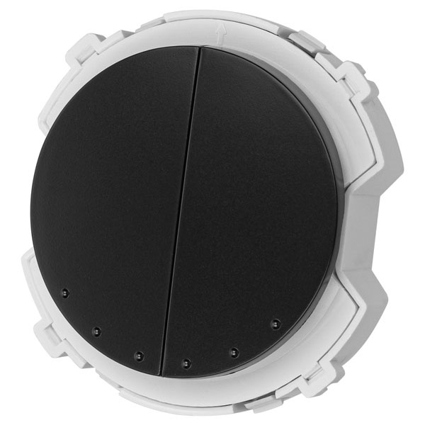 Выключатель двухклавишный TDM Байкал 16А 250В агат