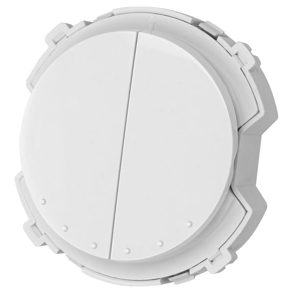 Переключатель двухклавишный TDM Байкал 16А 250В белый