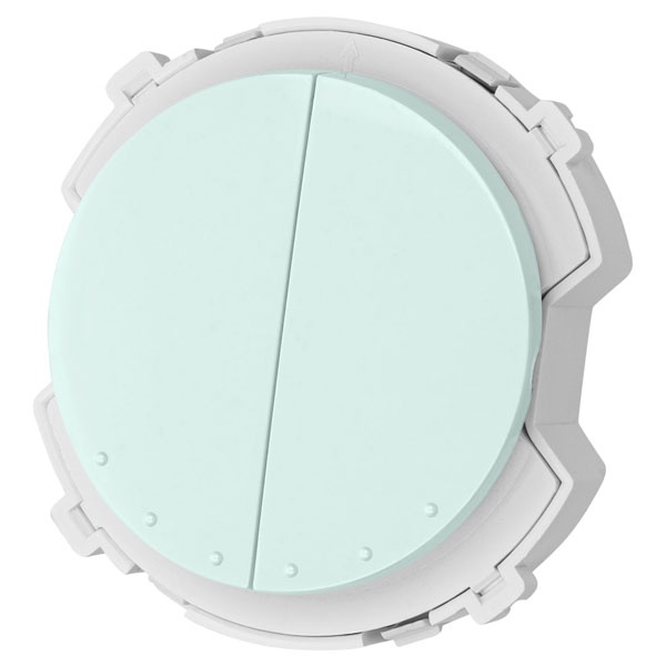 Переключатель двухклавишный TDM Байкал 16А 250В фисташковый