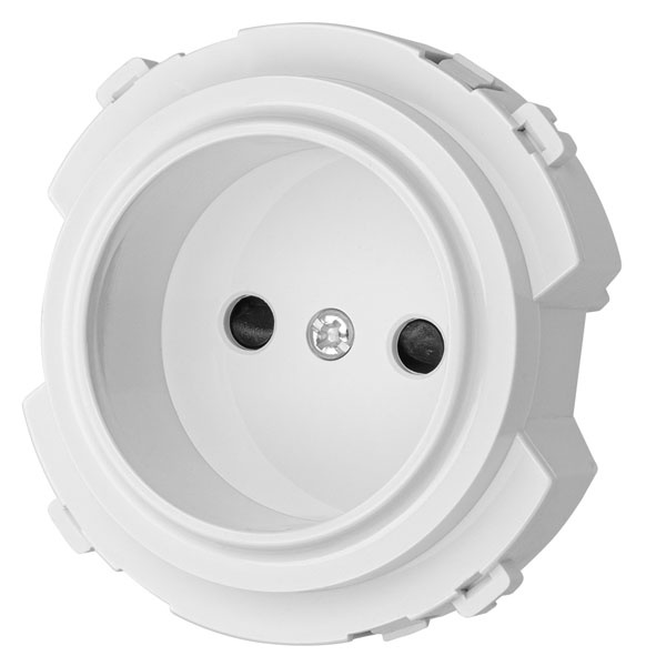 Розетка TDM Байкал 2П 16А 250В шторки белая