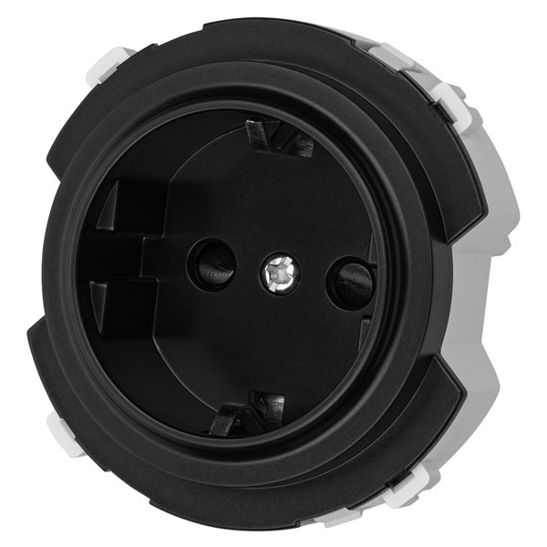 Розетка TDM Байкал 2П+З 16А 250В шторки агат