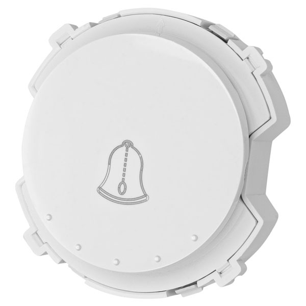 Кнопочный выключатель звонка одноклавишный TDM Байкал 16А 250В белый