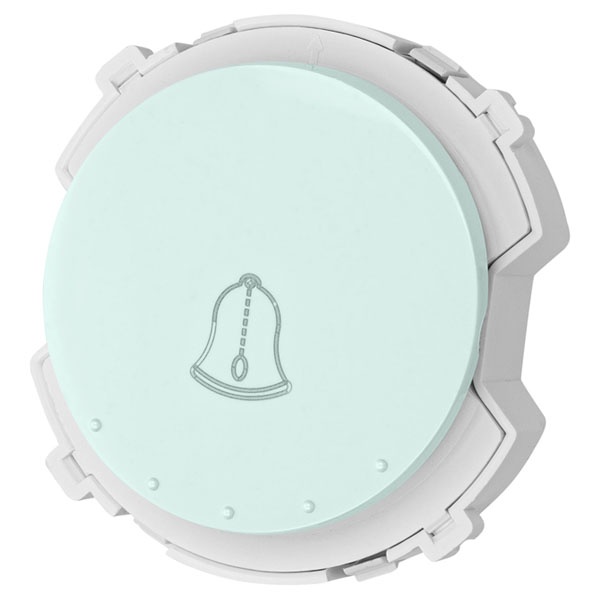 Кнопочный выключатель звонка одноклавишный TDM Байкал 16А 250В фисташковый