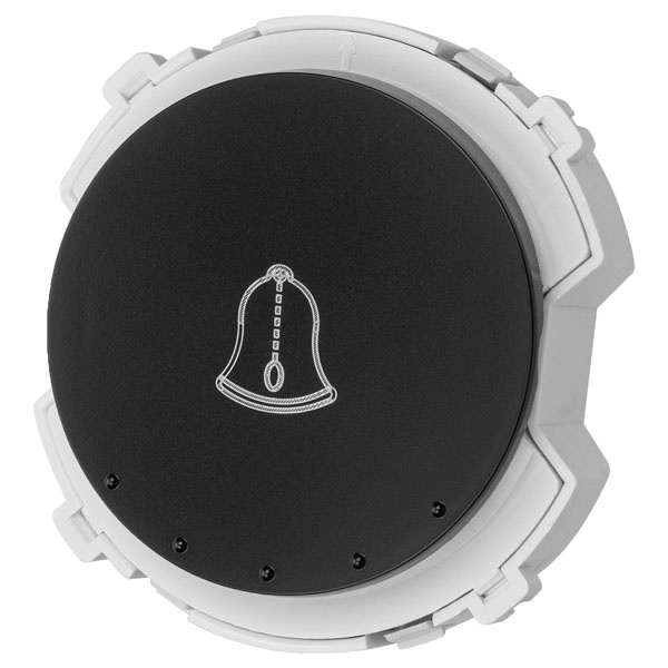 Кнопочный выключатель звонка одноклавишный TDM Байкал 16А 250В агат