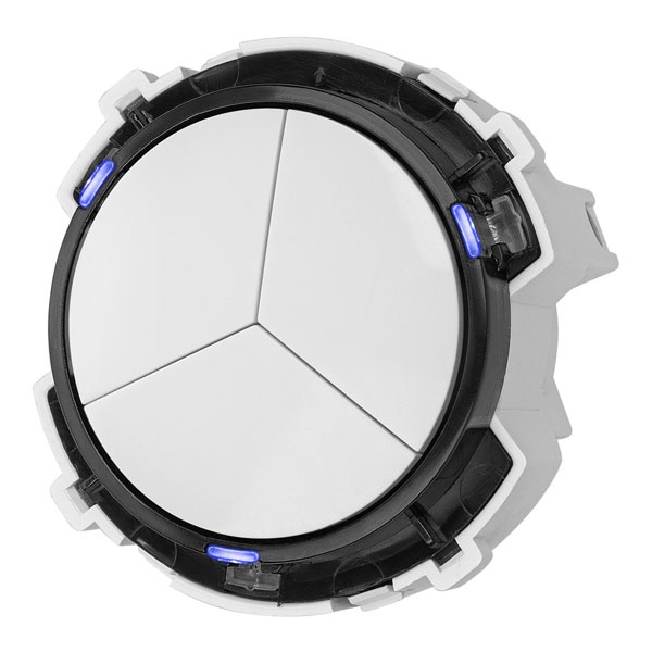 Кнопочный выключатель трехклавишный TDM Байкал 16А 250В белый