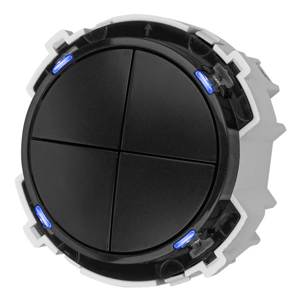 Кнопочный выключатель четырехклавишный TDM Байкал 16А 250В агат