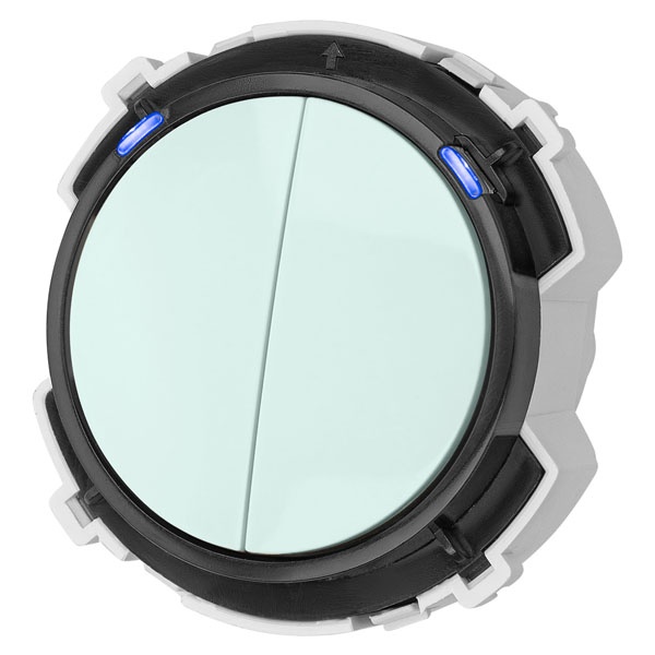 Кнопочный переключатель двухклавишный TDM Байкал 16А 250В фисташковый