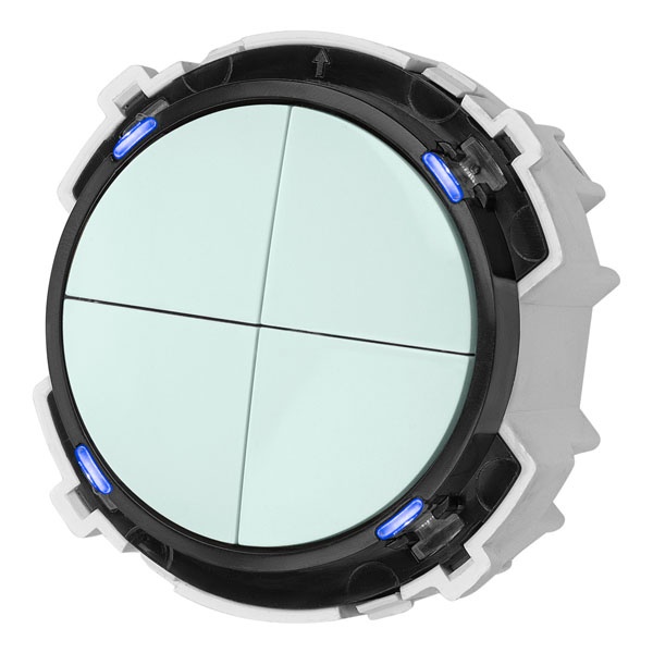 Кнопочный переключатель четырехклавишный TDM Байкал 16А 250В фисташковый