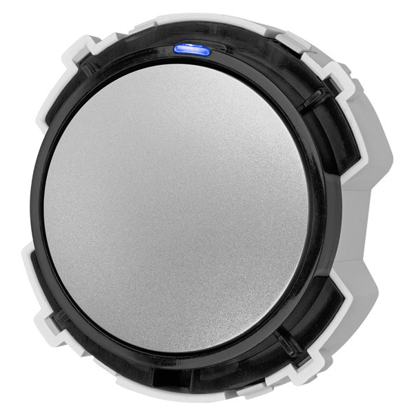 Кнопочный переключатель одноклавишный TDM Байкал 16А 250В платина