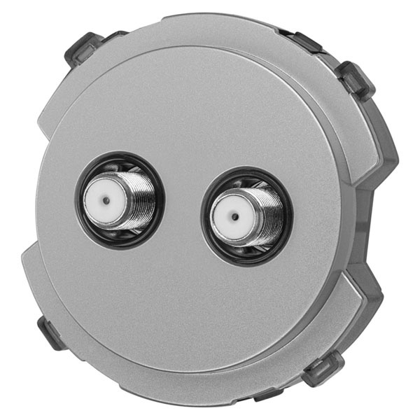 Розетка TDM Байкал TV/SAT проходная платина