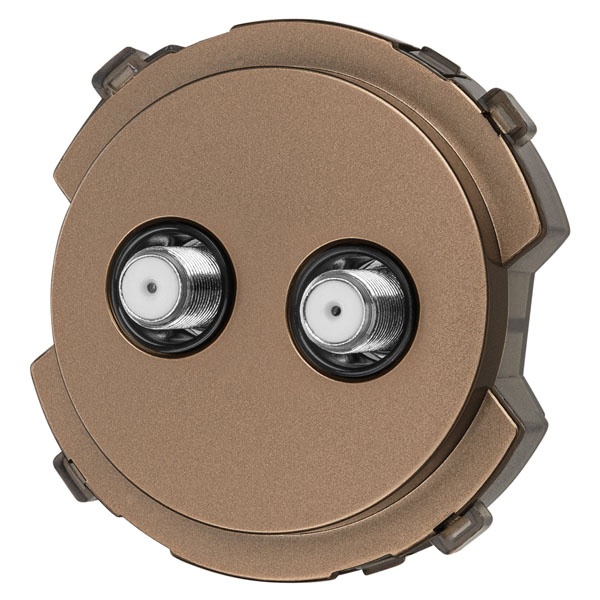 Розетка TDM Байкал TV/SAT проходная бронза