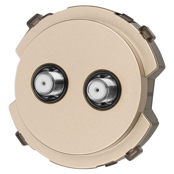 Розетка TDM Байкал TV/SAT проходная шампань