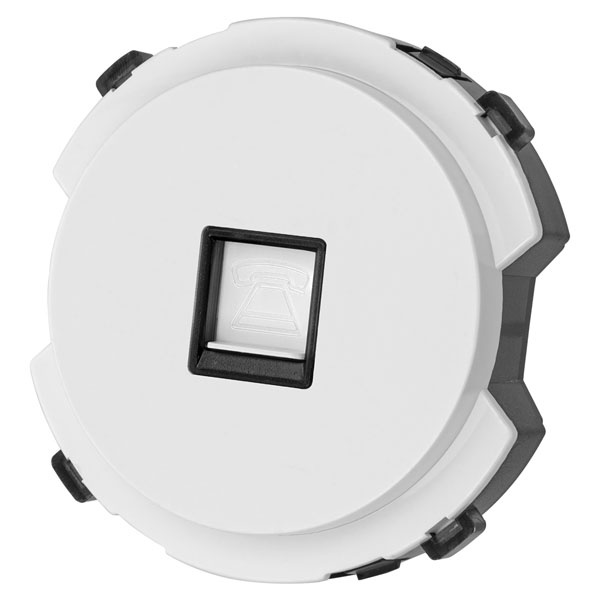 Розетка телефонная TDM Байкал RJ11 белая