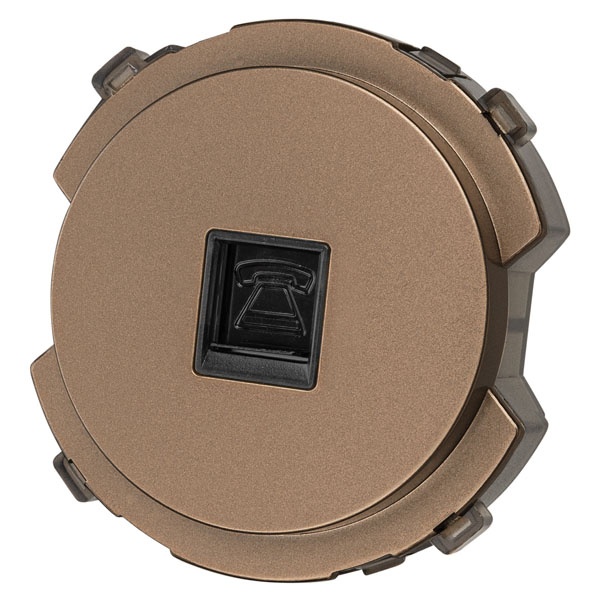 Розетка телефонная TDM Байкал RJ11 бронза