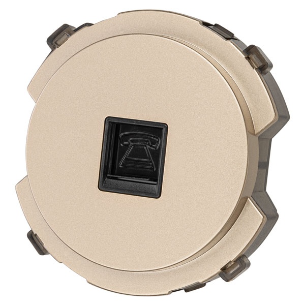 Розетка телефонная TDM Байкал RJ11 шампань