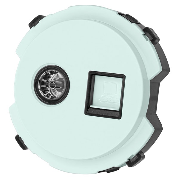 Розетка двойная TDM Байкал RJ45+TV розетка оконечная фисташковый