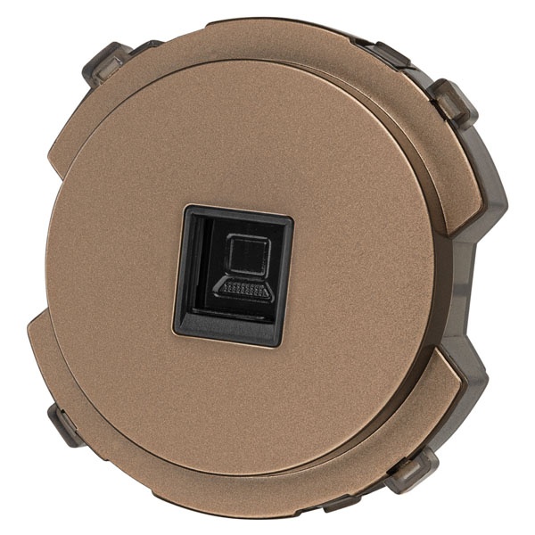 Розетка компьютерная TDM Байкал RJ45 бронза