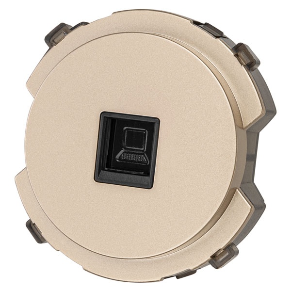 Розетка компьютерная TDM Байкал RJ45 шампань